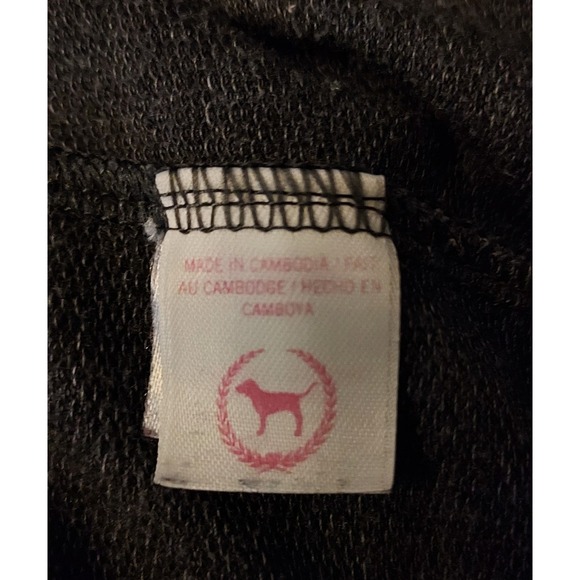 Victoria's Secret PINK 1986 Hoodie Full Zip Gray Heathered Women's Size Med Y2K - Picture 8 of 12